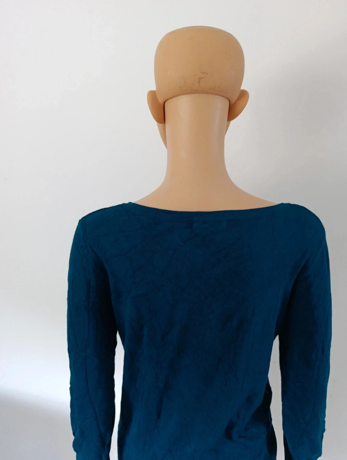 Jersey fino Cache Cache azul petróleo con cuello en V con cadena decorativa T. S/M – photo 8